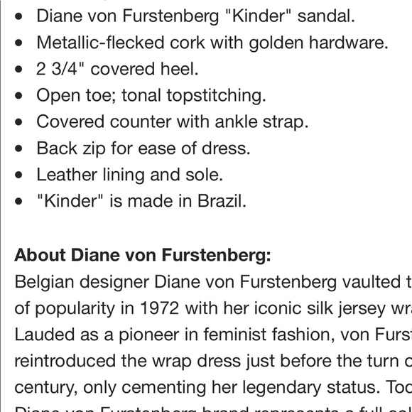 Diane von Furstenberg size 5 Kinder sandals - Picture 6 of 6